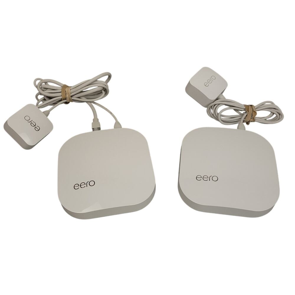 Eero Pro 2nd Gen Mesh Wifi Router Lot 2 B010001 w/ OEM Power Adapters Bundle